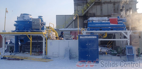 gn cuttings drying system before insulation coverage